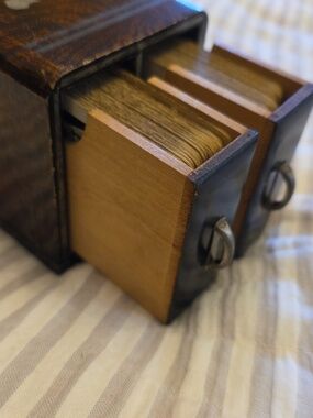 Vintage U.S.P.P.Co. Playing Cards - Cream, Black, Red & Blue